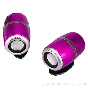 2.0-channel Mini Speakers with Bass and Lighting, Suitable for Laptops